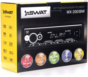 Автомагнитола Swat WX-2003BW 1DIN 4x50Вт (SWAT WX-2003BW) - купить недорого с доставкой в интернет-магазине