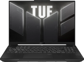 Ноутбук Asus TUF Gaming F16 FX607VJB-RL103 Core 5 210H 16Gb SSD512Gb NVIDIA GeForce RTX 3050 6Gb 16" IPS WUXGA (1920x1200) без ОС grey WiFi BT Cam (90NR0MZ6-M005K0) - купить недорого с доставкой в интернет-магазине