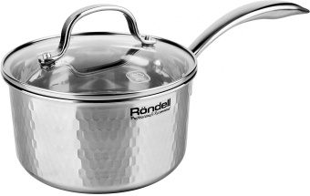 Ковш Rondell RainDrops RDS-1292 1.7л. d=16см (с крышкой) стальной - купить недорого с доставкой в интернет-магазине