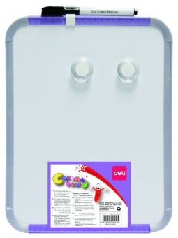 Доска магнитно-маркерная Deli E39154 лак белый 21x28см пластик рама сталь 2 магнита/маркер - купить недорого с доставкой в интернет-магазине
