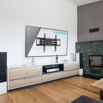 Кронштейн для телевизора Kromax OPTIMA-409 черный 32"-65" макс.45кг настенный поворотно-выдвижной и наклонный - купить недорого с доставкой в интернет-магазине