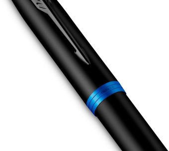 Ручка перьев. Parker IM Vibrant Rings F315 (2172859) Marine Blue PVD M сталь нержавеющая подар.кор. - купить недорого с доставкой в интернет-магазине