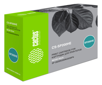 Картридж лазерный Cactus CS-SP200HE 407262 черный (2600стр.) для Ricoh SP 202SN/200N/203SFN - купить недорого с доставкой в интернет-магазине