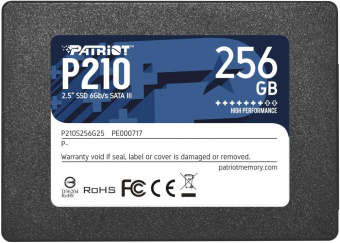 Накопитель SSD Patriot SATA III 256Gb P210S256G25 P210 2.5" - купить недорого с доставкой в интернет-магазине