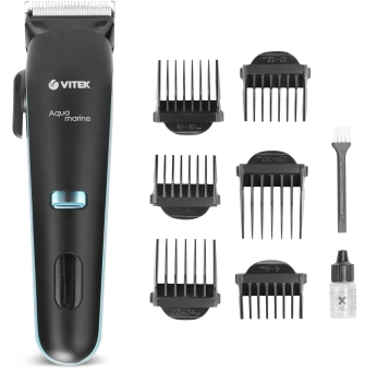 Машинка для стрижки Vitek Aquamarine VT-1353 разноцветный 4Вт (насадок в компл:6шт) - купить недорого с доставкой в интернет-магазине