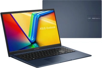 Ноутбук Asus Vivobook 15 X1504VA-BQ5683 Core 3 100U 8Gb SSD256Gb Intel Graphics 15.6" IPS FHD (1920x1080) без ОС blue WiFi BT Cam (90NB13Y1-M03UE0) - купить недорого с доставкой в интернет-магазине