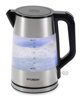 Чайник электрический Hyundai HYK-P4026 1.9л. 2200Вт черный корпус: пластик - купить недорого с доставкой в интернет-магазине