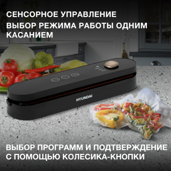 Вакуумный упаковщик Hyundai HY-VA3003 110Вт черный/серый - купить недорого с доставкой в интернет-магазине