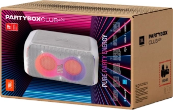 Минисистема Hi-Fi JBL PartyBox Club 120 белый 160Вт USB BT - купить недорого с доставкой в интернет-магазине