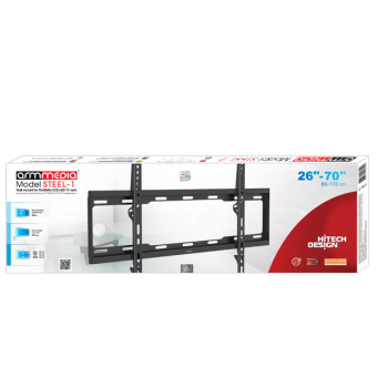 Кронштейн для телевизора Arm Media STEEL-1 черный 32"-90" макс.40кг настенный фиксированный - купить недорого с доставкой в интернет-магазине