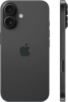 Смартфон Apple A3287 iPhone 16 256Gb черный моноблок 3G 4G 1Sim 6.1" 1179x2556 iOS 18 48Mpix 802.11 a/b/g/n/ac/ax/be NFC GPS Protect - купить недорого с доставкой в интернет-магазине