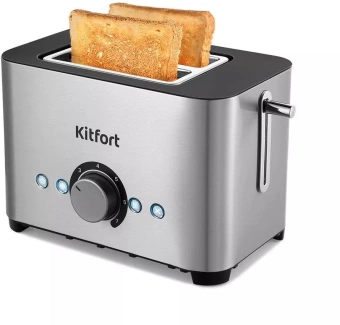 Тостер Kitfort КТ-6210 850Вт серебристый/черный - купить недорого с доставкой в интернет-магазине