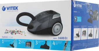 Пылесос Vitek VT-1828 1400Вт (в компл.:4мешка) - купить недорого с доставкой в интернет-магазине