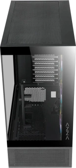 Корпус Azza TIARA черный без БП ATX 4x120mm 2xUSB3.0 1xUSB3.1 audio bott PSU - купить недорого с доставкой в интернет-магазине