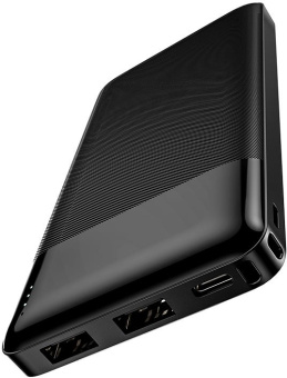Мобильный аккумулятор Hoco J72 Easy travel 10000mAh 2A 2xUSB-A черный - купить недорого с доставкой в интернет-магазине
