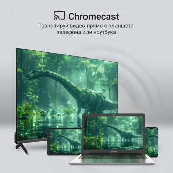 Телевизор QLED Digma 43" DM-LED43UQB31 Google TV Frameless Metal черный/черный 4K Ultra HD 60Hz MEMC DVB-T DVB-T2 DVB-C DVB-S DVB-S2 USB WiFi Smart TV - купить недорого с доставкой в интернет-магазине