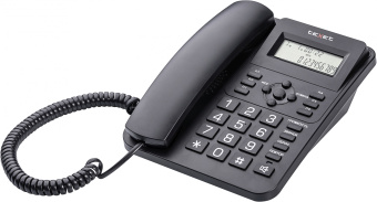 Телефон проводной Texet TX-264 черный - купить недорого с доставкой в интернет-магазине