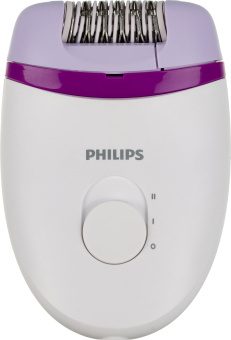 Эпилятор Philips BRE225/00 скор.:2 от электр.сети белый/фиолетовый - купить недорого с доставкой в интернет-магазине