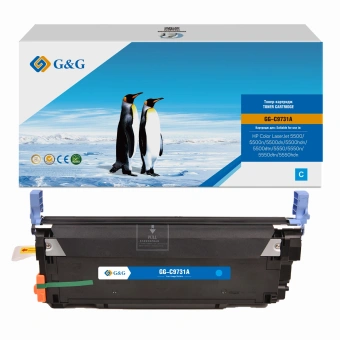 Картридж лазерный G&G GG-C9731A C9731A голубой (12000стр.) для HP CLJ 5500/5500n/5500dn/5500hdn/5500dtn/5550/5550n/5550dtn/5550hdn - купить недорого с доставкой в интернет-магазине