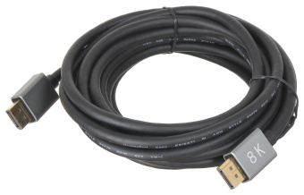 Кабель аудио-видео Buro V1.4 DisplayPort (m)/DisplayPort (m) 5м. позолоч.конт. черный (BHP-DPP-1.4-5G) - купить недорого с доставкой в интернет-магазине