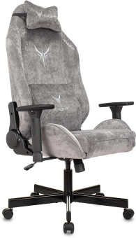 Кресло игровое Knight N1 Fabric серый Light-19 с подголов. крестов. металл - купить недорого с доставкой в интернет-магазине
