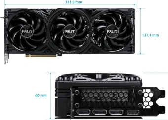 Видеокарта Palit PCI-E 5.0 PA-RTX5070TI GAMINGPRO NVIDIA GeForce RTX 5070TI 16Gb 256bit GDDR7 2295/28000 HDMIx1 DPx3 HDCP Ret - купить недорого с доставкой в интернет-магазине
