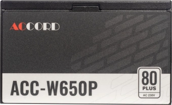 Блок питания Accord ATX 650W ACC-W650P 80+ white (20+4pin) APFC 120mm fan 6xSATA RTL - купить недорого с доставкой в интернет-магазине