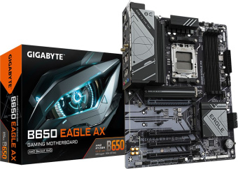 Материнская плата Gigabyte B650 EAGLE AX SocketAM5 AMD B650 4xDDR5 ATX AC`97 8ch(7.1) GbLAN RAID+HDMI+DP - купить недорого с доставкой в интернет-магазине