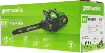 Цепная пила Greenworks GD60CS25 аккум. 2500Вт дл.шины:16" (40cm) (2008907) - купить недорого с доставкой в интернет-магазине
