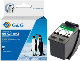 Картридж струйный G&G GG-C2P10AE 651 черный (12мл) для HP DeskJet 5575/5645 - купить недорого с доставкой в интернет-магазине