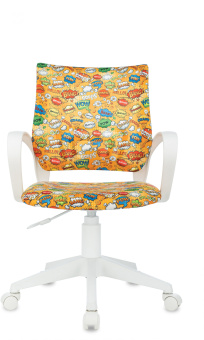 Кресло детское Бюрократ BUROKIDS 1 W оранжевый бэнг крестов. пластик пластик белый - купить недорого с доставкой в интернет-магазине