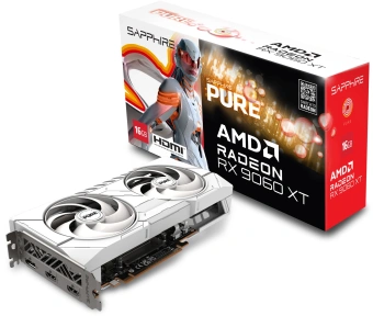 Видеокарта Sapphire PCI-E 5.0 11350-02-20G PURE AMD RADEON RX 9060 XT GAMING OC 16GB DUAL AMD Radeon RX 9060XT 16Gb 128bit GDDR6 2700/20000 HDMIx2 DPx1 HDCP Ret - купить недорого с доставкой в интернет-магазине