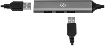 Разветвитель USB-C + USB-A Digma DHUB-4USB-AC-3.0 4порт. серебристый - купить недорого с доставкой в интернет-магазине
