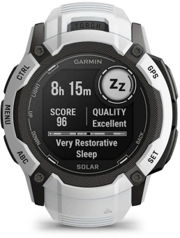 Смарт-часы Garmin Instinct 2X Solar 50мм 1" MIP корп.белый/черный рем.белый (010-02805-04) - купить недорого с доставкой в интернет-магазине