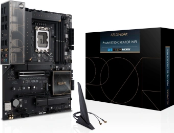 Материнская плата Asus PROART B760-CREATOR WIFI Soc-1700 Intel B760 4xDDR5 ATX AC`97 8ch(7.1) 1 x 2.5Gigabit + Gigabit Ethernet RAID+HDMI+DP - купить недорого с доставкой в интернет-магазине