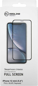 Защитное стекло для экрана Redline черный для Apple iPhone 12 mini антиблик. 1шт. (УТ000021878) - купить недорого с доставкой в интернет-магазине