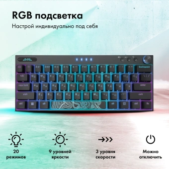 Клавиатура GMNG GG-KB500XW механическая черный USB беспроводная BT/Radio Multimedia for gamer LED (1910516) - купить недорого с доставкой в интернет-магазине