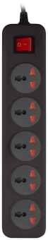 Сетевой фильтр Buro 500UNH-5-BG 5м (5 розеток) черный/серый (коробка) - купить недорого с доставкой в интернет-магазине