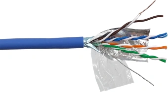 Кабель информационный Lanmaster LAN-5EFTP-LSZH-BL кат.5E F/UTP 4X2X24AWG LSZH внутренний 305м синий - купить недорого с доставкой в интернет-магазине