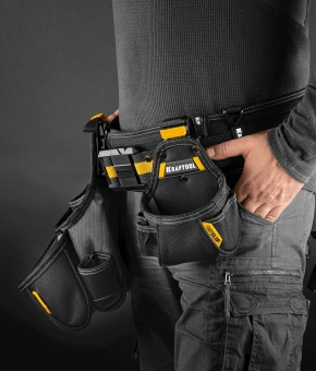Сумка для инструментов Kraftool KBS-4 37карм. черный/желтый (38760-4) - купить недорого с доставкой в интернет-магазине