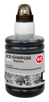 Чернила Cactus CS-GI40PGBK GI-40 черный пигментный 140мл для Canon Pixma G5040/G6040/GM2040 - купить недорого с доставкой в интернет-магазине