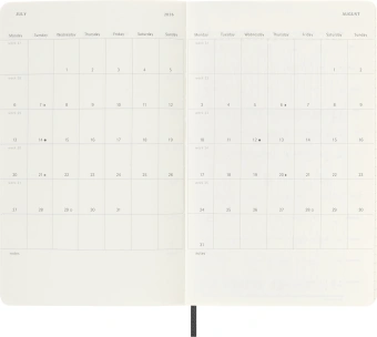 Еженедельник Moleskine ACADEMIC SOFT WKNT Large 130х210мм датир.18мес 208стр. мягкая обложка черный - купить недорого с доставкой в интернет-магазине