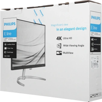 Монитор Philips 27" 276E8VJSB (00/01) черный IPS LED 16:9 HDMI матовая 1000:1 350cd 178гр/178гр 3840x2160 60Hz DP 4K 4.84кг - купить недорого с доставкой в интернет-магазине
