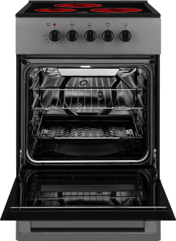 Плита Электрическая Weissgauff WES E2V05 S серебристый стеклокерамика (без крышки) - купить недорого с доставкой в интернет-магазине