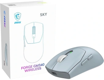 Мышь MSI Forge GM340 голубой оптическая 12000dpi беспров. BT/Radio USB 5but (S12-4301770-HH9) - купить недорого с доставкой в интернет-магазине