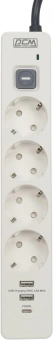 Сетевой фильтр Powercom SP-01 USB2A1CW 3,0М 3.0м (4 розетки) белый/серый (коробка) - купить недорого с доставкой в интернет-магазине