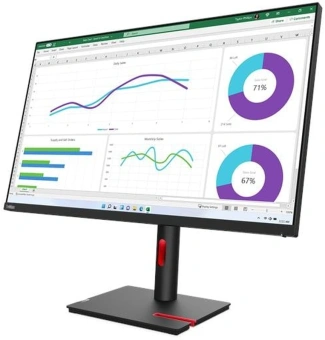 Монитор Lenovo 31.5" ThinkVision T32h-30 черный IPS LED 4ms 16:9 HDMI матовая HAS Piv 1000:1 350cd 178гр/178гр 2560x1440 60Hz DP Quad 2K (1440p) USB 9.9кг - купить недорого с доставкой в интернет-магазине