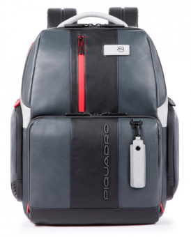 Рюкзак мужской Piquadro Urban CA4532UB00/GRN серый/черный кожа - купить недорого с доставкой в интернет-магазине