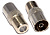 Адаптер антенный Premier 4-624/2 Coax (f)/F-TV(f) серебристый (уп.:2шт)