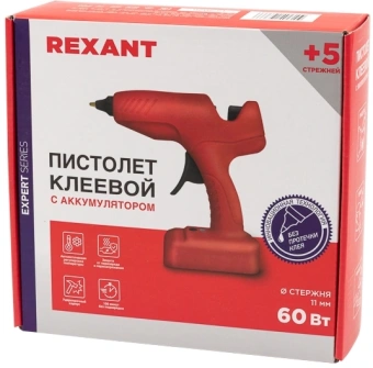 Клеевой пистолет Rexant Эксперт 60Вт 25гр/мин стерж.:11мм (12-1553) - купить недорого с доставкой в интернет-магазине